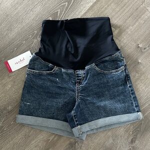 Isabel by Ingrid and Isabel Over Belly Maternity Jean Shorts Size 6